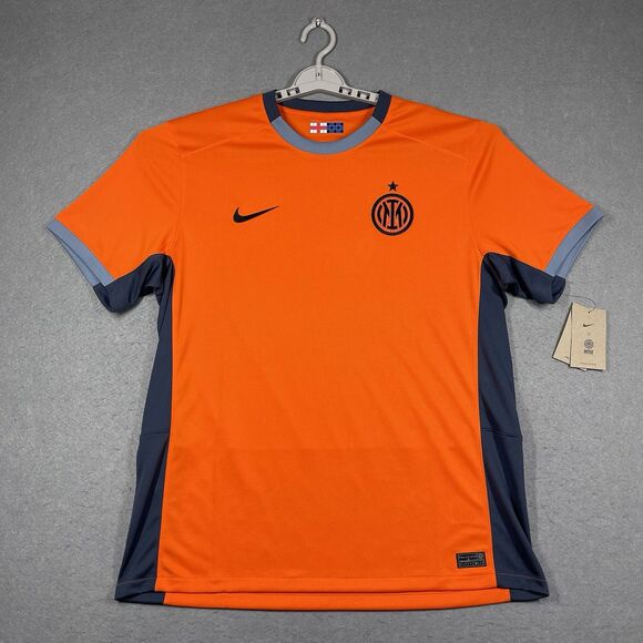 Inter Milan Jersey Men XL Orange Nike Third Kit 23/24 Season Sponsorless Soccer - Picture 1 of 11